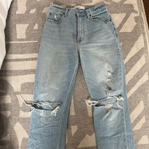 Abercrombie Ankle Straight Ultra High Rise Curve Love Jeans Size 26 (2)